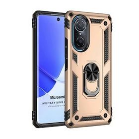 Microsonic Huawei Nova 9 SE Military Ring Holder Gold Cep Telefonu Kılıfı