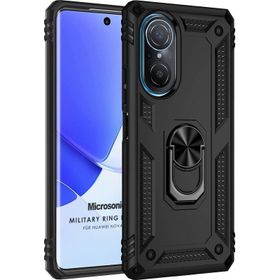Microsonic Huawei Nova 9 SE Military Ring Holder Siyah Kılıf