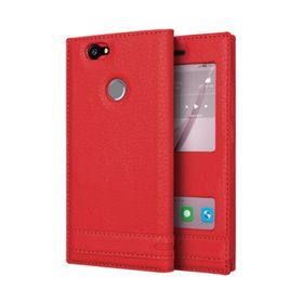 Microsonic Huawei Nova Dual View Gizli Mıknatıslı Kırmızı Kılıf