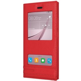 Microsonic Huawei Nova Dual View Gizli Mıknatıslı Kırmızı Kılıf