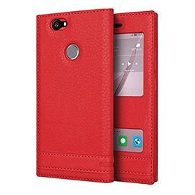 Microsonic Huawei Nova Dual View Gizli Mıknatıslı Kırmızı Kılıf