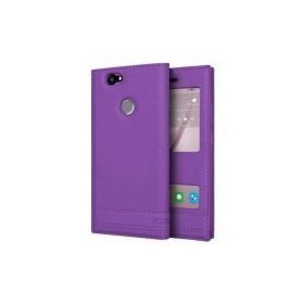 Microsonic Huawei Nova Dual View Gizli Mıknatıslı Mor Kılıf