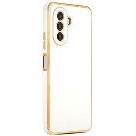 Microsonic Huawei Nova Y70 Olive Plated Beyaz Cep Telefonu Kılıfı