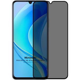 Microsonic Huawei Nova Y70 Privacy 5D Gizlilik Filtreli Siyah Cam Ekran Koruyucu
