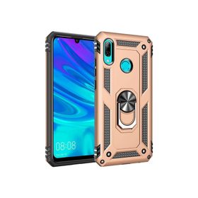 Microsonic Huawei P Smart 2019 Military Ring Holder Gold Kılıf