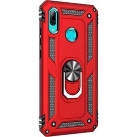 Microsonic Huawei P Smart 2019 Military Ring Holder Kırmızı Kılıf