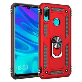 Microsonic Huawei P Smart 2019 Military Ring Holder Kırmızı Kılıf