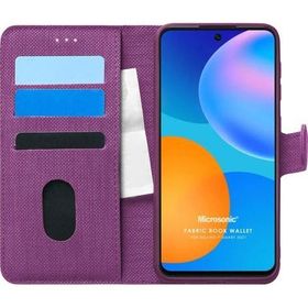 Microsonic Huawei P Smart 2021 Fabric Book Wallet Mor Cep Telefonu Kılıfı