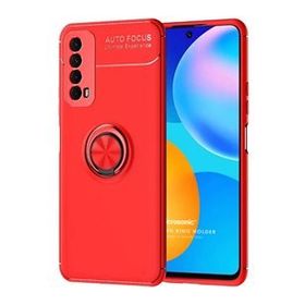 Microsonic Huawei P Smart 2021 Kickstand Ring Holder Kırmızı Cep Telefonu Kılıfı