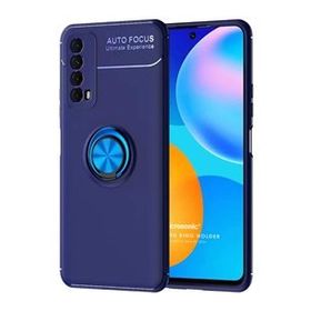 Microsonic Huawei P Smart 2021 Kickstand Ring Holder Lacivert Cep Telefonu Kılıfı