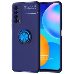 Microsonic Huawei P Smart 2021 Kickstand Ring Holder Lacivert Cep Telefonu Kılıfı