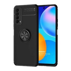 Microsonic Huawei P Smart 2021 Kickstand Ring Holder Siyah Cep Telefonu Kılıfı
