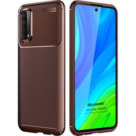 Microsonic Huawei P Smart 2021 Legion Series Kahverengi Cep Telefonu Kılıfı