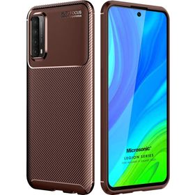 Microsonic Huawei P Smart 2021 Legion Series Kahverengi Cep Telefonu Kılıfı