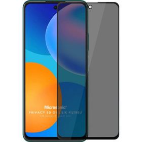 Microsonic Huawei P Smart 2021 Privacy 5D Gizlilik Filtreli Siyah Cam Ekran Koruyucu