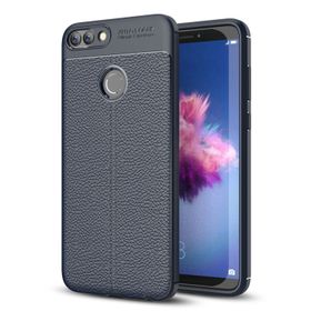 Microsonic Huawei P Smart Deri Dokulu Silikon Lacivert Kılıf