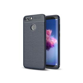 Microsonic Huawei P Smart Deri Dokulu Silikon Lacivert Kılıf