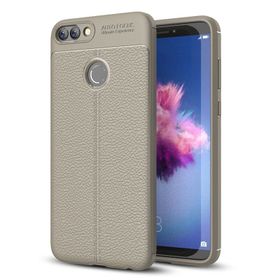 Microsonic Huawei P Smart Deri Dokulu Silikon Siyah Kılıf