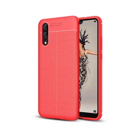 Microsonic Huawei P20 Deri Dokulu Silikon Kırmızı Kılıf