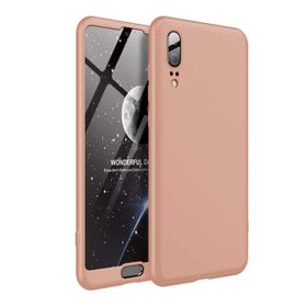 Microsonic Huawei P20 Double Dip 360 Protective Gold Kılıf
