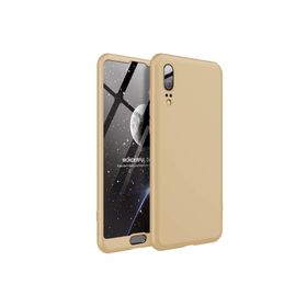 Microsonic Huawei P20 Double Dip 360 Protective Gold Kılıf