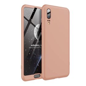 Microsonic Huawei P20 Double Dip 360 Protective Gold Kılıf