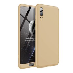 Microsonic Huawei P20 Double Dip 360 Protective Gold Kılıf