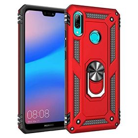 Microsonic Huawei P20 Lite Military Ring Holder Kırmızı Kılıf