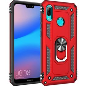 Microsonic Huawei P20 Lite Military Ring Holder Kırmızı Kılıf