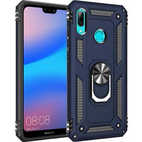 Microsonic Huawei P20 Lite Military Ring Holder Lacivert Kılıf