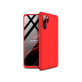 Microsonic Huawei P30 Lite Double Dip 360 Protective Kırmızı Kılıf