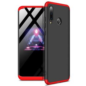 Microsonic Huawei P30 Lite Double Dip 360 Protective Siyah Kırmızı Kılıf