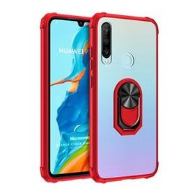 Microsonic Huawei P30 Lite Grande Clear Ring Holder Kırmızı Kılıf