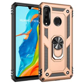 Microsonic Huawei P30 Lite Military Ring Holder Gold Kılıf