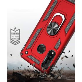 Microsonic Huawei P30 Lite Military Ring Holder Lacivert Kılıf