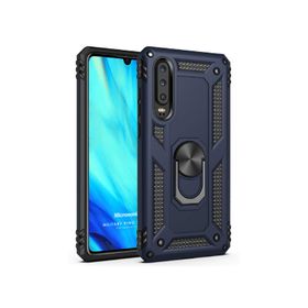 Microsonic Huawei P30 Lite Military Ring Holder Lacivert Kılıf