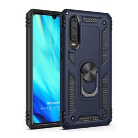 Microsonic Huawei P30 Lite Military Ring Holder Lacivert Kılıf