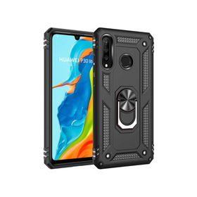 Microsonic Huawei P30 Lite Military Ring Holder Siyah Kılıf