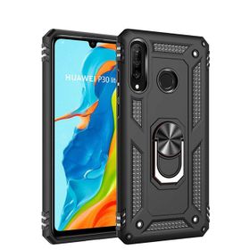 Microsonic Huawei P30 Lite Military Ring Holder Siyah Kılıf