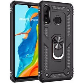 Microsonic Huawei P30 Lite Military Ring Holder Siyah Kılıf
