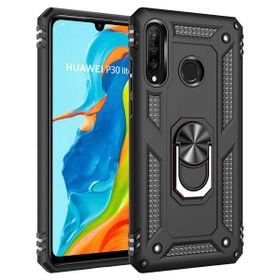 Microsonic Huawei P30 Lite Military Ring Holder Siyah Kılıf