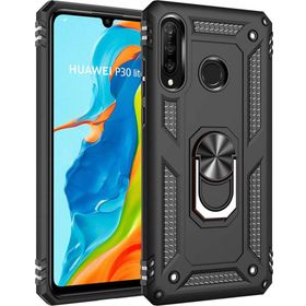 Microsonic Huawei P30 Lite Military Ring Holder Siyah Kılıf
