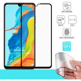 Microsonic Huawei P30 Lite Uyumlu Seramik Matte Flexible Siyah Ekran Koruyucu