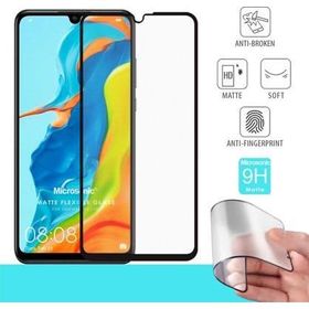 Microsonic Huawei P30 Lite Uyumlu Seramik Matte Flexible Siyah Ekran Koruyucu