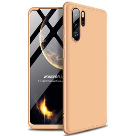 Microsonic Huawei P30 Pro Double Dip 360 Protective Gold Kılıf