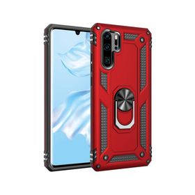 Microsonic Huawei P30 Pro Military Ring Holder Kırmızı Kılıf