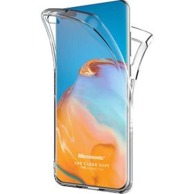 Microsonic Huawei P40 6 Tarafı Tam Full Koruma 360 Clear Soft Şeffaf Cep Telefonu Kılıfı