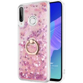 Microsonic Huawei P40 Lite E Glitter Liquid Holder Pembe Cep Telefonu Kılıfı
