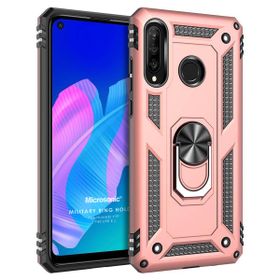 Microsonic Huawei P40 Lite E Military Ring Holder Rose Gold Cep Telefonu Kılıfı