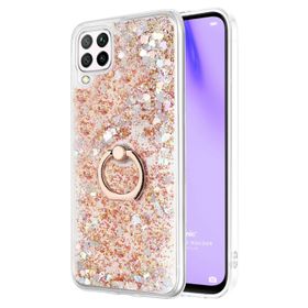 Microsonic Huawei P40 Lite Glitter Liquid Holder Gold Cep Telefonu Kılıfı